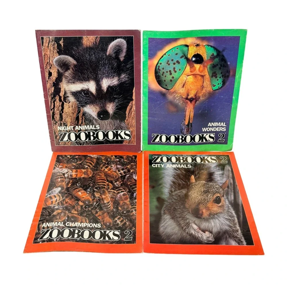 Zoobooks Magazine Lot of 4 Vintage Educational Nature Books 90s Animals Insects
